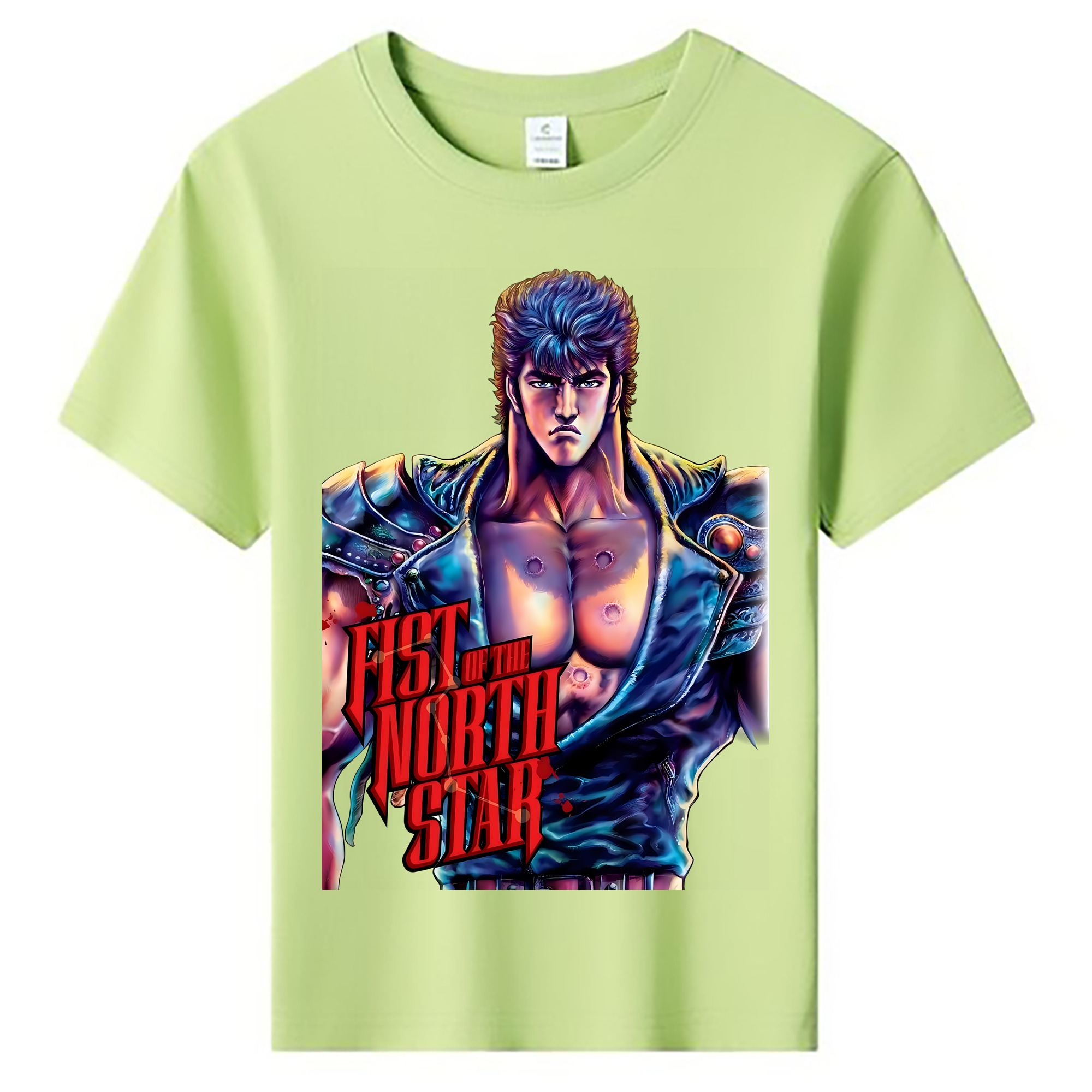 （画像用） 北斗の拳 Fist of the North Star 綿100％キッズTシャツ（フロントプリント）